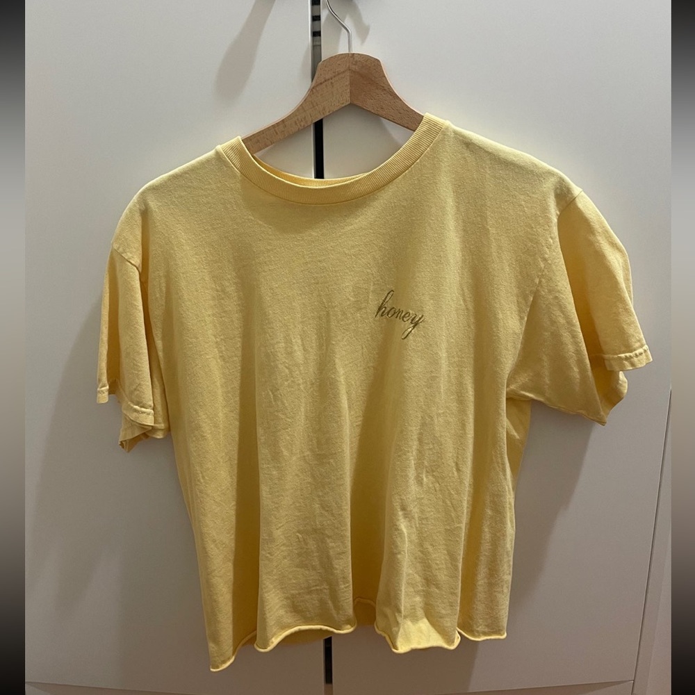 brandy melville yellow honey top